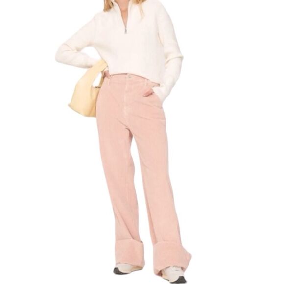 7 for All Mankind Corduroy Easy Trouser in Cameo Rose, size 30 NWT - Picture 2 of 8